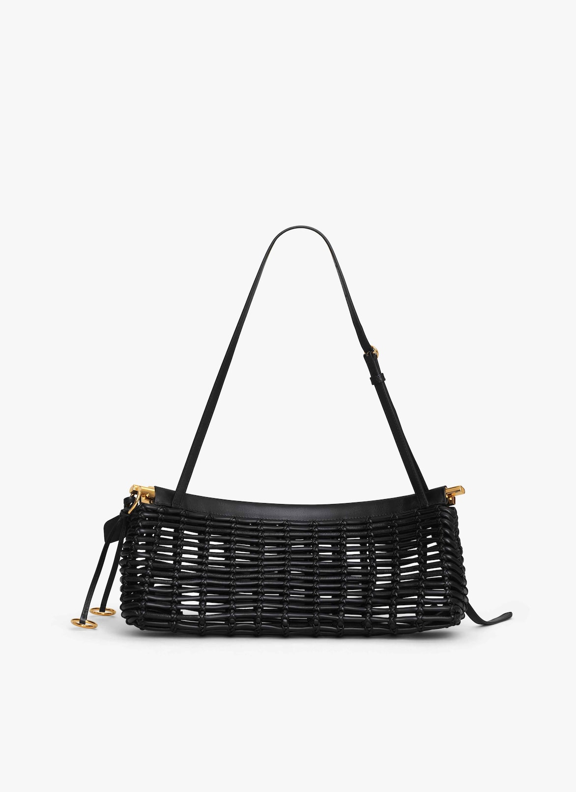 LE CLICK EAST WEST MEDIUM BAG IN BRAIDED CALFSKIN ALAÏA BLACK LE CLICK EAST WEST MEDIUM BAG IN BRAIDED CALFSKIN